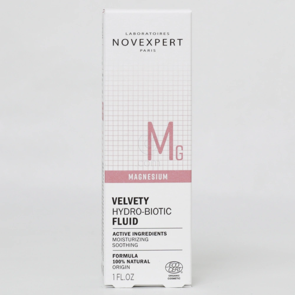 Novexpert Velvety Hydro-Biotic Fluid, vlažilna nega za občutljivo normalno do mešano kožo (30 ml)